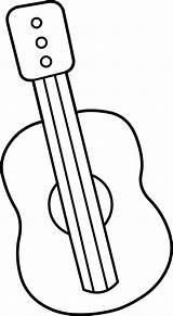 Guitar Clipart Clip Outline Coloring Guitars Printable Library Ukulele Musical Cliparts Instrument Acoustic Border Cute Strings Mini Delusion Kids Line sketch template