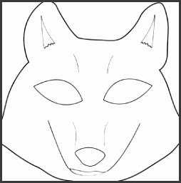 wolf mask template printable sampletemplatess sampletemplatess