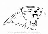 Panthers Carolina Logo Draw Drawing Nfl Step Tutorials sketch template