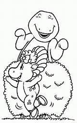 Barney Coloring Pages Printable Kids Friends sketch template