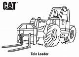 Coloring Pages Cat Caterpillar Loader Printables Tele sketch template