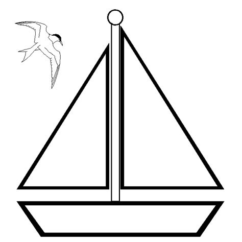 sailboat template clipart