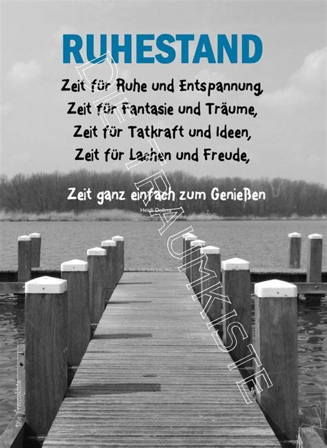 Ruhestand Karte"Holzsteg" TH0027 | SprÃ¼che zum ruhestand