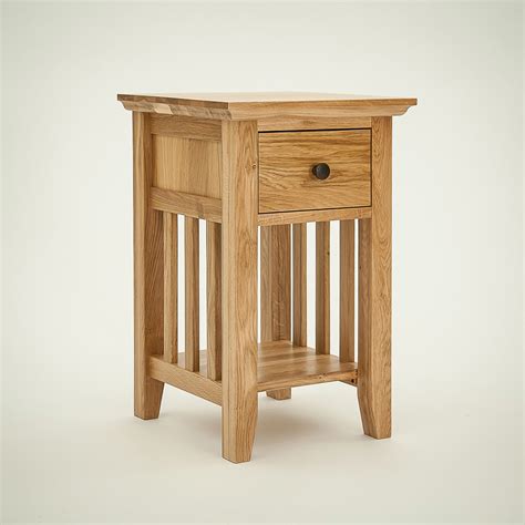 hereford rustic oak  drawer narrow bedside table