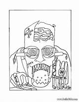 Coloring Scary Pages Halloween Library Monster Masks Frankenstein Clipart sketch template
