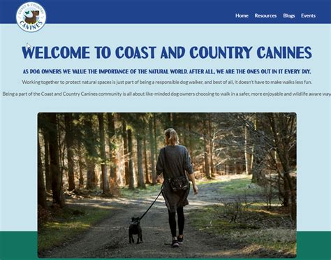 coastal walks routes  training website articles  forest dog