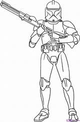 Coloring Clone Trooper Pages Wars Star Popular sketch template