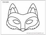 Fox Printable Mask Coloring Volpe Masks Animal Templates Maschere Da Maschera Para Pages Stampare Colorear Di Animales Mascaras Craft Sheet sketch template