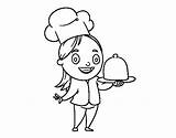 Cocinera Cozinheira Colorare Bandeja Pintar Vassoio Disegno Cocineros Amb Cuinera Safata Cocineras Cdn5 Acolore Dibuix Cocinero Cuochi sketch template