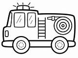 Fire Truck Coloring Pages Printable Cute Kids Book Pickup Categories Garbage sketch template