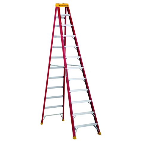 louisville ladder  ft fiberglass step ladder type ia  lbs load