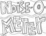 Noise Classroom Levels Meter Coloring Parent Communication Chart sketch template