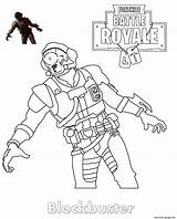 Fortnite Skin Coloring Pages Blockbuster Printable Colorat Print Prints sketch template