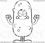 Coloring Pickle Cartoon Mascot Mad Outlined Vector Pages Thoman Cory Template Sheets Clipart Royalty sketch template