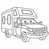 Kolorowanki Kolorowanka Camping Druku Recreational Samochody Picnic Minivan Childish Lightbox Planetadziecka sketch template