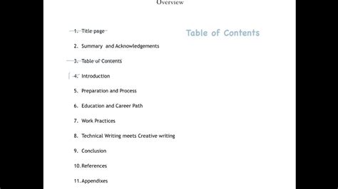 making  effective report table  contents youtube