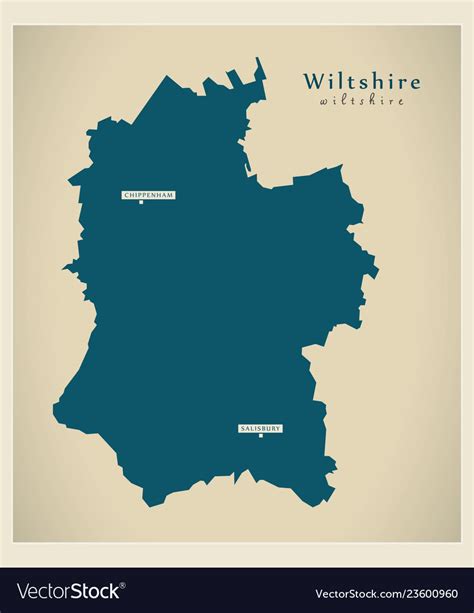 modern map wiltshire unitary authority england vector image