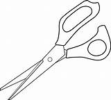 Scissors Lineart Colorable Sweetclipart sketch template
