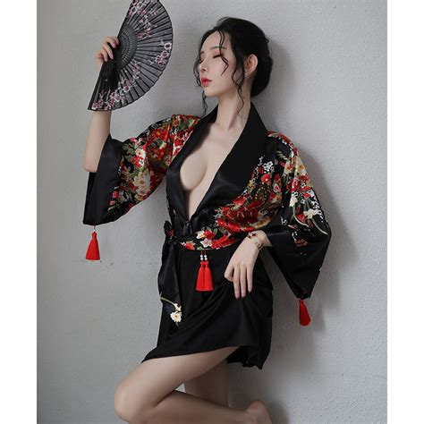 Sexy Suit Japanese Kimono Uniform Temptation Suit Sexy Deep V Etsy