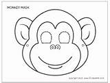 Mask Monkeys Little Monkey Printable Template Five Templates Coloring Puppet Color Cat Cut Print Stick Masks Kids P3 Wear Make sketch template