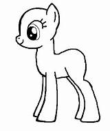 Pony Little Body Outline Coloring Sketch Drawing Drawings Kids Characters Choose Board Friends sketch template