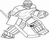 Oilers Edmonton Goalie sketch template