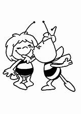 Bijen Coloriage Abeille Dieren Ausmalbilder Bienen Bisou Tekening Malvorlagen Animaatjes Willy Magique Hugolescargot Malvorlagen1001 Danieguto sketch template