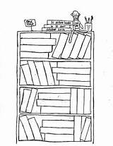 Bookshelf Bookshelves Worms sketch template