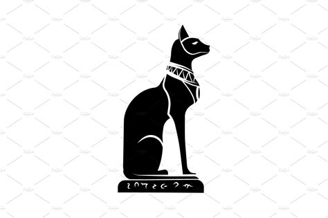 Goddess Bast Icon Egyptian Cat Icon ~ Icons ~ Creative Market