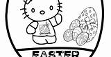Coloring Easter Hello Pages Kitty sketch template