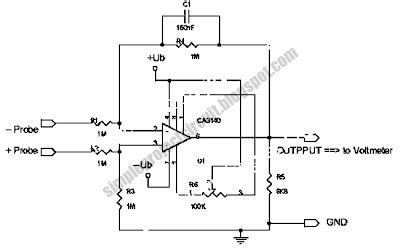 simple project electronic circuit simple differential input adapter circuit