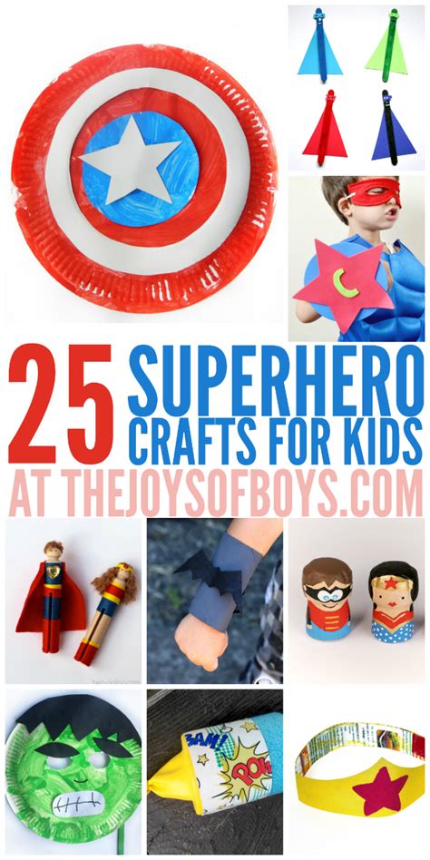 superhero crafts  kids  joys  boys