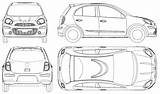 Nissan Micra Blueprint Source Door sketch template