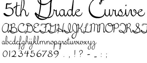 grade cursive font script handwritten pickafontcom
