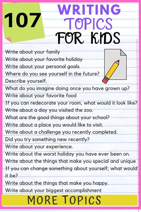 creative writing topics  kids imaginative fun awesome