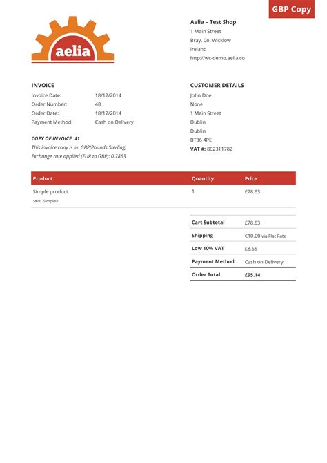 sample  invoice gbp copy aelia