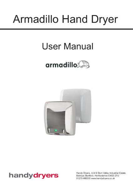 Armadillo Vandal Proof User Manual Heat Outdoors And Handy Dryers Nbs