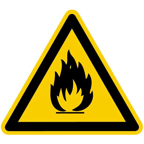 warnschild warnung vor feuergefaehrlichen stoffen sqs