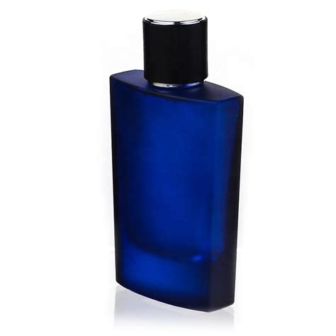 fashion empty frosted glass blue cologne bottle perfume ml spray