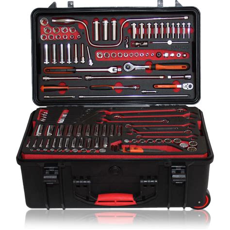 rbain mechanic hand trolley case  insulated tools metric kit includes  tools red
