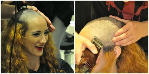 Female Mohawk Shaved Head Women Shave Her Head Bald Girl Super