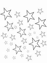 Coloring Star Sheets Pages sketch template