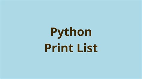 print  stored list  python