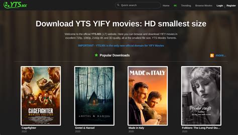 yify   official home  yts movies torrent