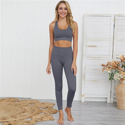 seamless hyperflex workout set sport leggings and top set