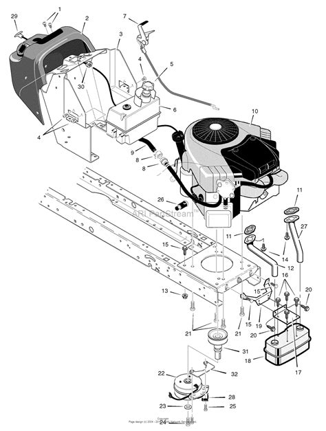 murray    craftsman lawn tractor  parts diagram  engine mount