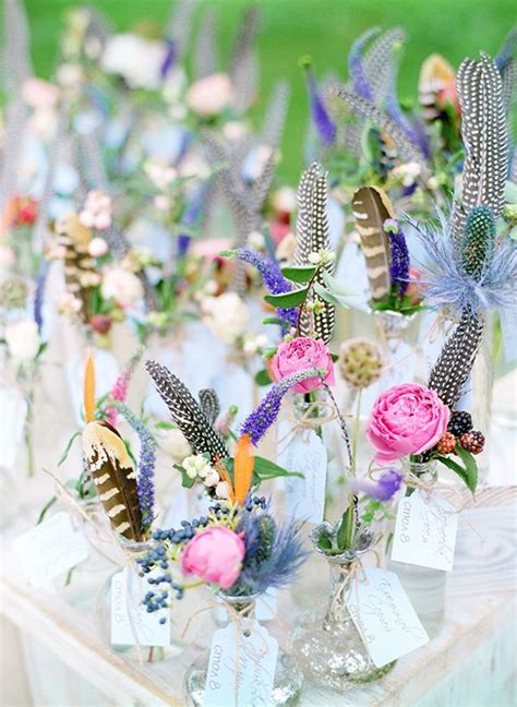 Picture Of Bold And Eye Catching Boho Chic Wedding Centerpieces 2