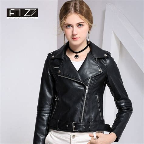 women short leather jacket new 2018 spring autumn motorcycle jacket