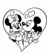 Mickey Coloring Mouse Pages Valentines Minnie Valentine Disney Printable Drawing Kids Mini Couple Color Kitty Hello Simple Couples Colouring Getcolorings sketch template