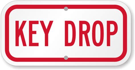 key drop sign drop keys sign sku